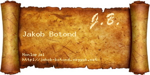 Jakob Botond névjegykártya
